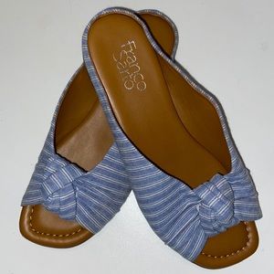 Franco Sarto Ayleen Mule Sandal Blue White Knot